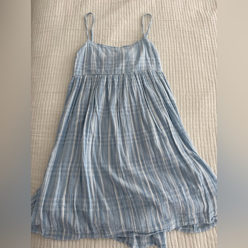 American Eagle Pale Blue Striped Summer Dress